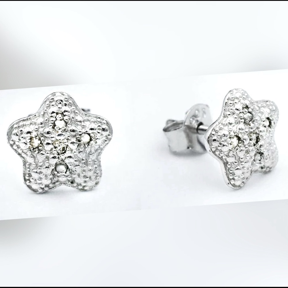 .24 CTW Genuine Natural Diamond Stud Earrings • .925SS